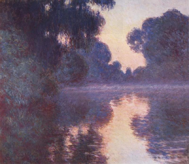 Claude Monet Arm of the Seine near Giverny at Sunrise France oil painting art